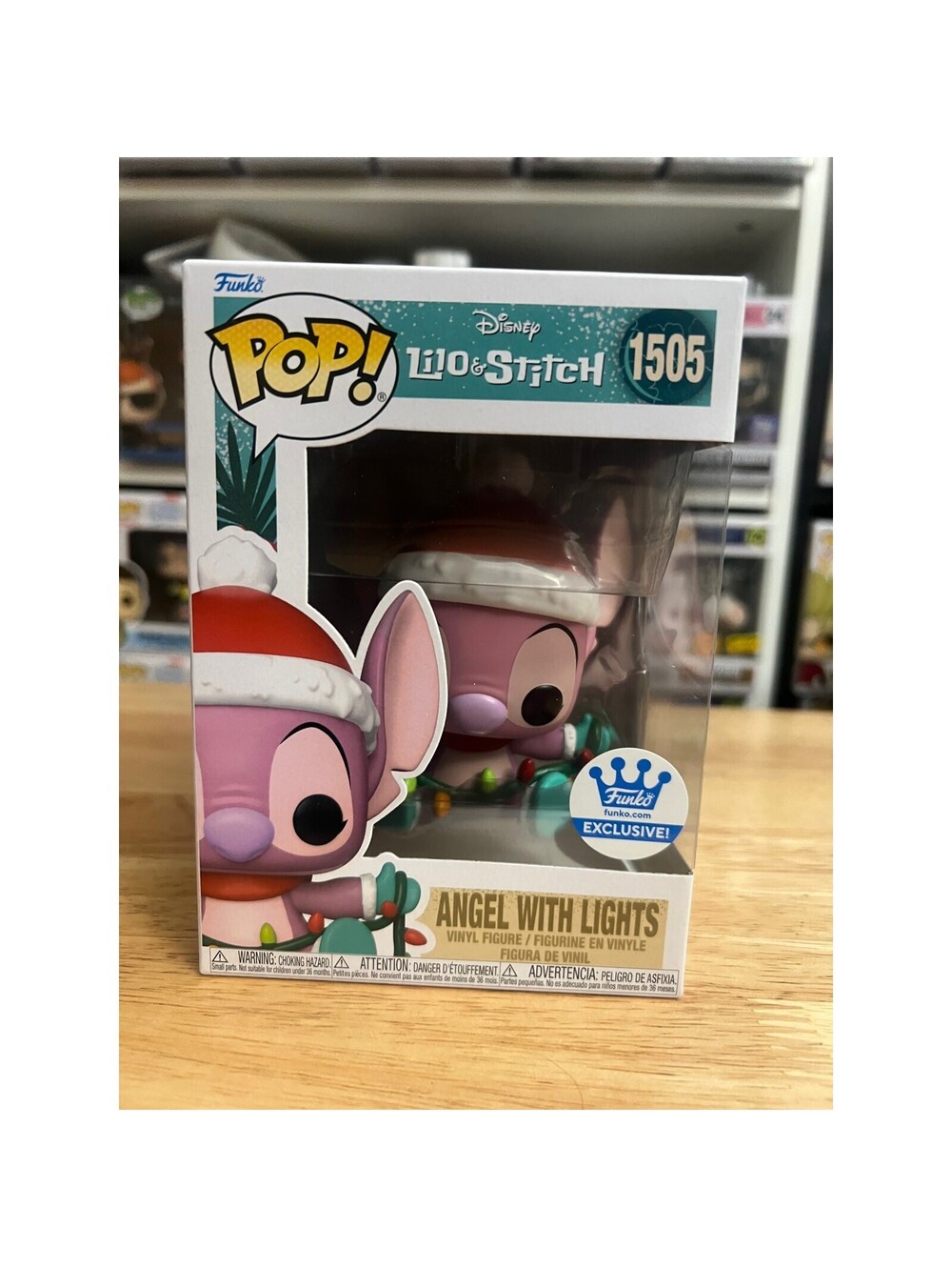 EXCLUSIVE Angel w/ Lights Funko Pop #1505 Disney Lilo Stitch Christmas Movies